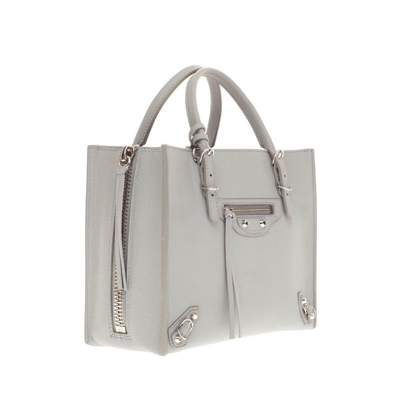 Papier A4 Zip Around Classic Studs Handbag Leather Mini