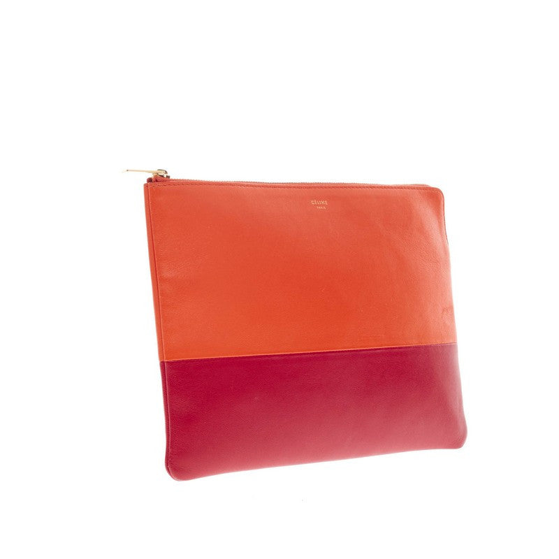 Bicolor Solo Clutch Leather