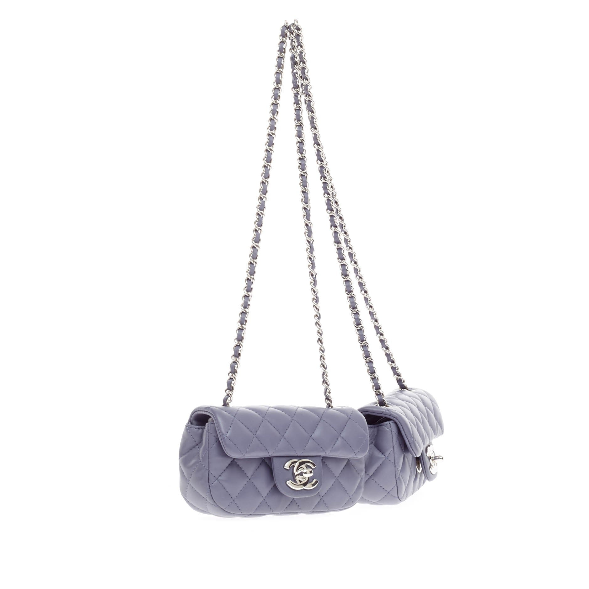 Twin Classic Flap Bag Quilted Lambskin Mini