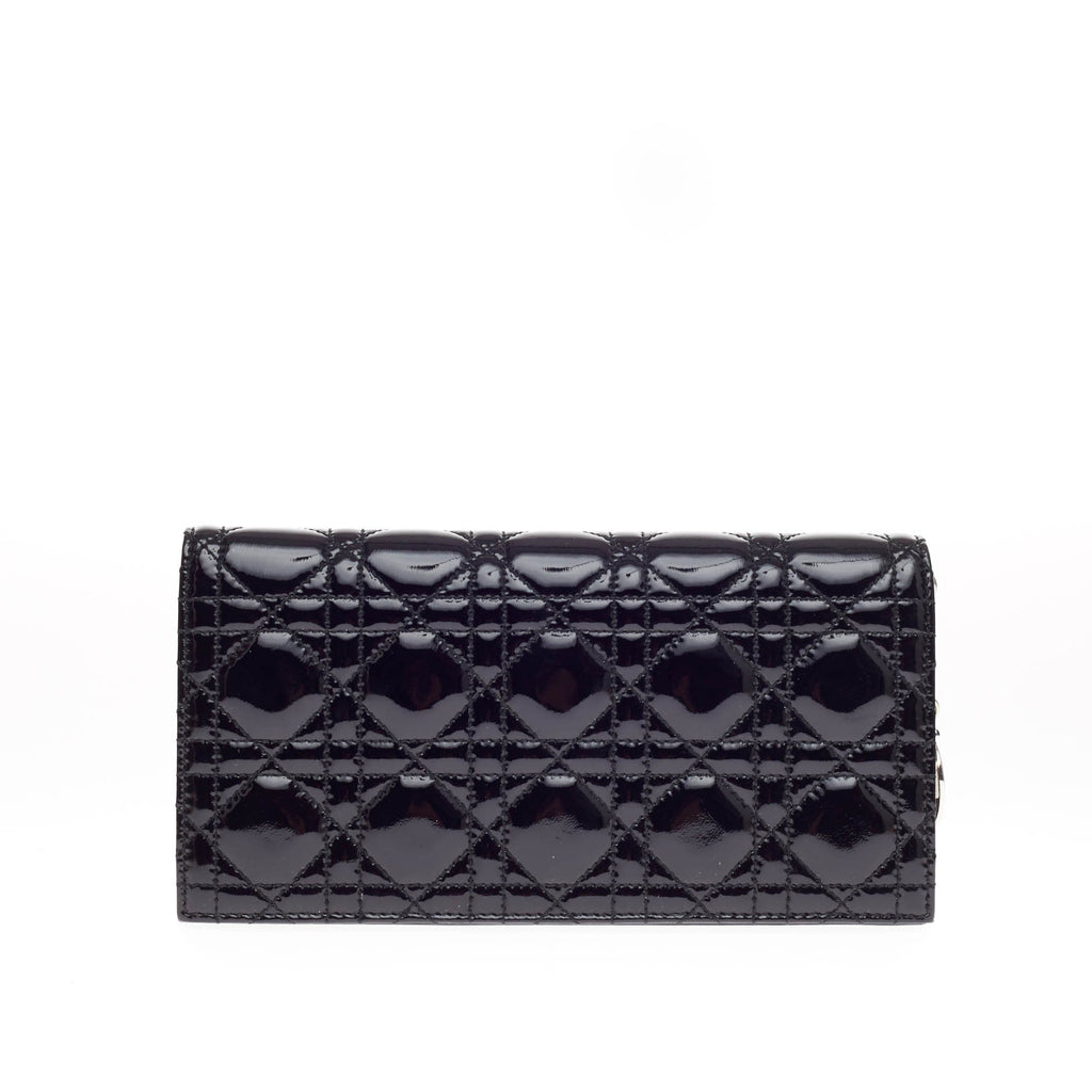 Lady Dior Evening Chain Clutch Cannage Quilt Patent