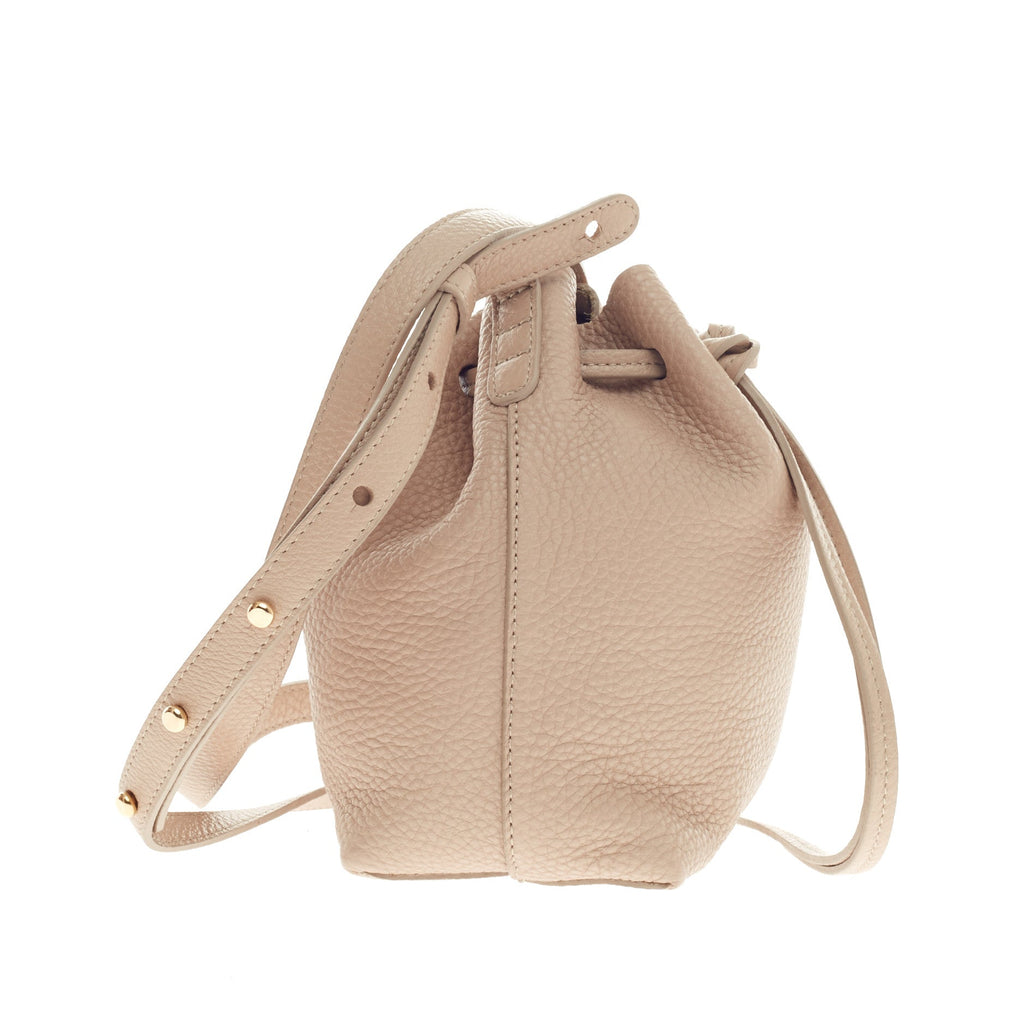 Bucket Bag Tumbled Leather Mini