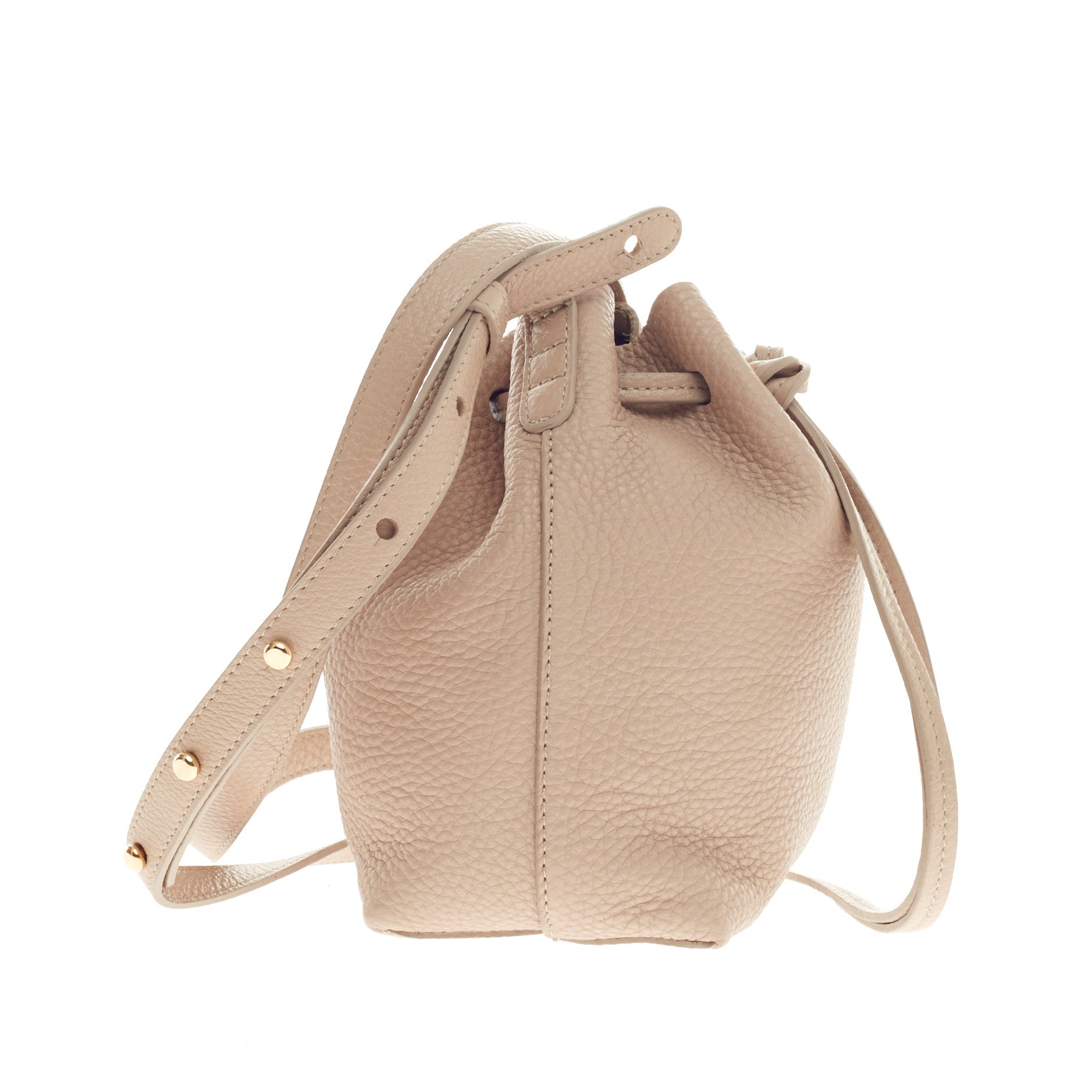 Bucket Bag Tumbled Leather Mini