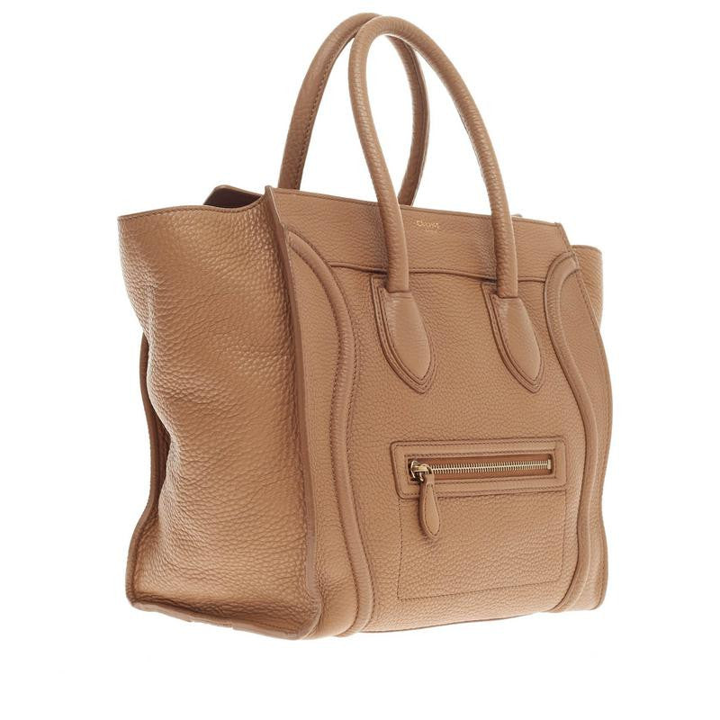 Luggage Handbag Grainy Leather Mini