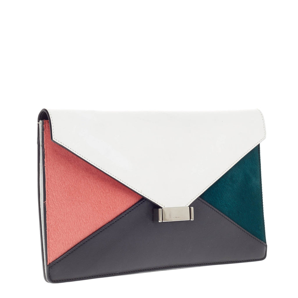 Diamond Clutch Pony Hair and Leather Medium