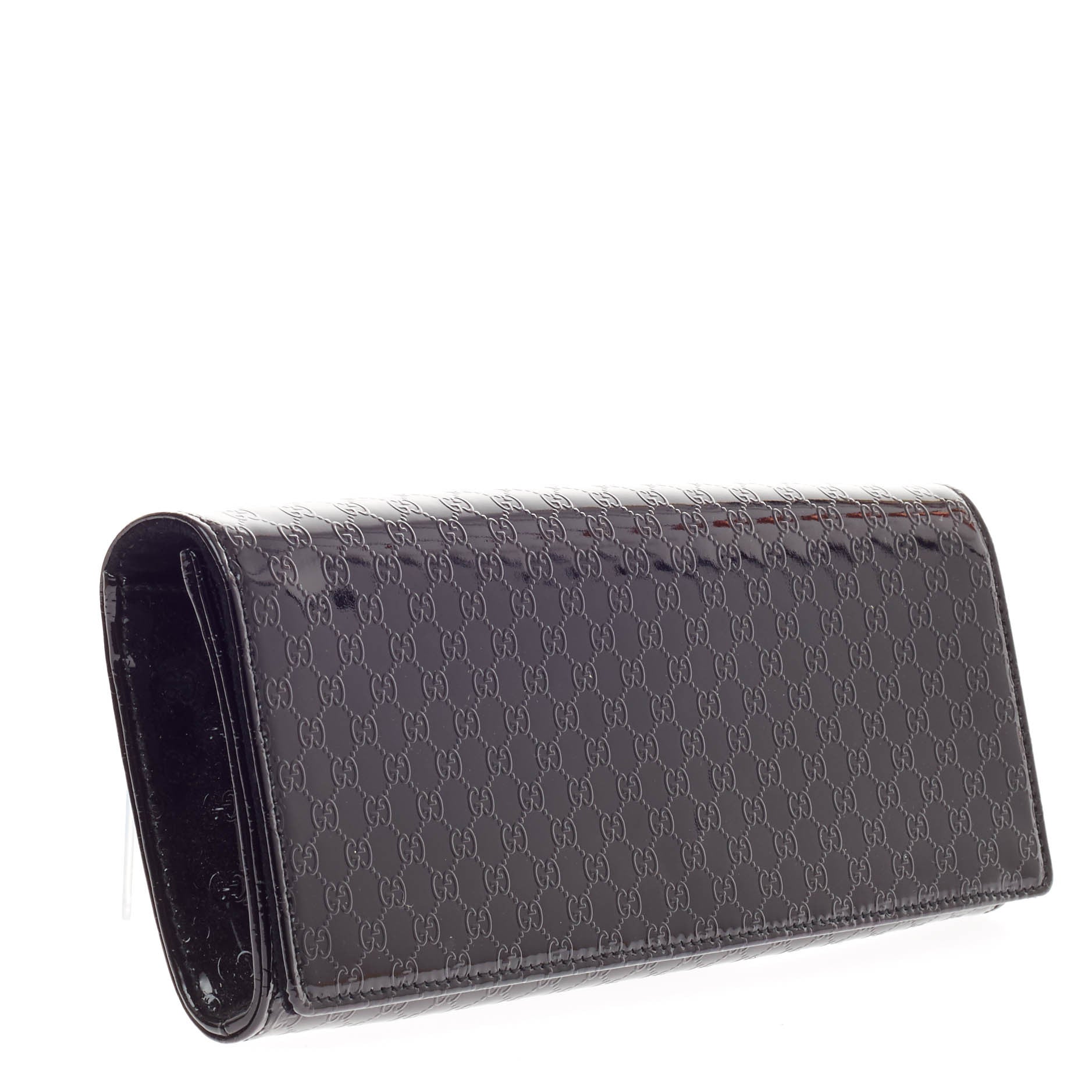 Broadway Clutch Patent Microguccissima Leather Medium