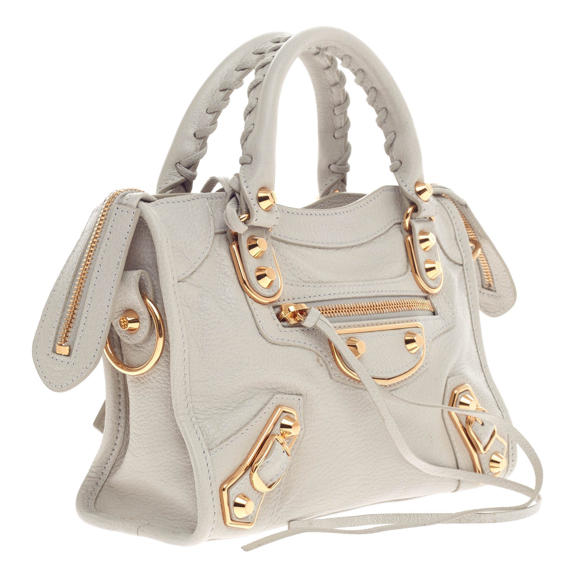City Classic Metallic Edge Handbag Leather Mini