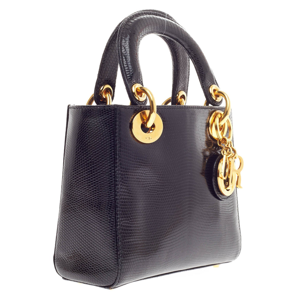 Lady Dior Handbag Lizard Mini