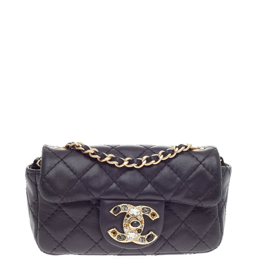 Precious Jewel Flap Bag Quilted Lambskin Extra Mini