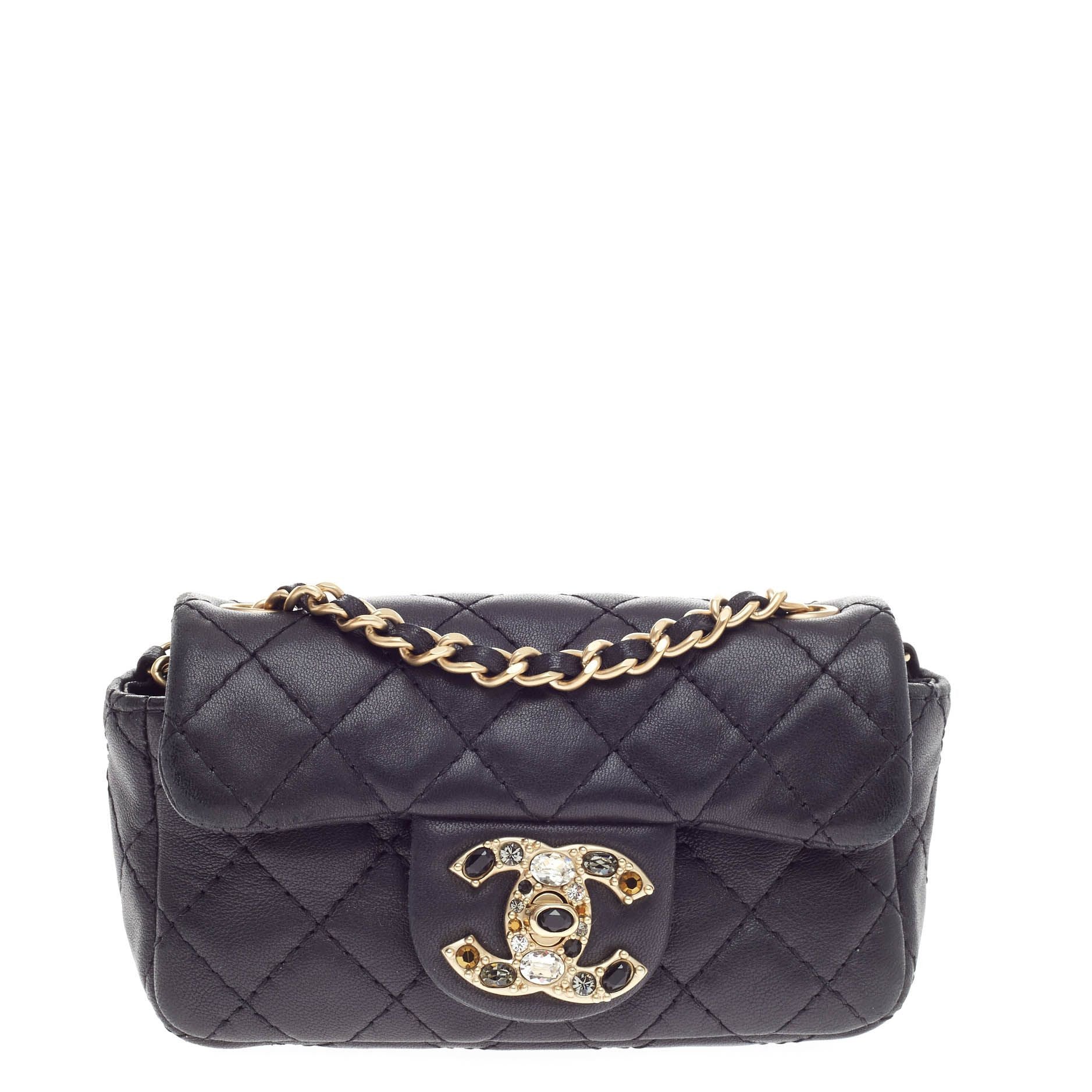 Precious Jewel Flap Bag Quilted Lambskin Extra Mini
