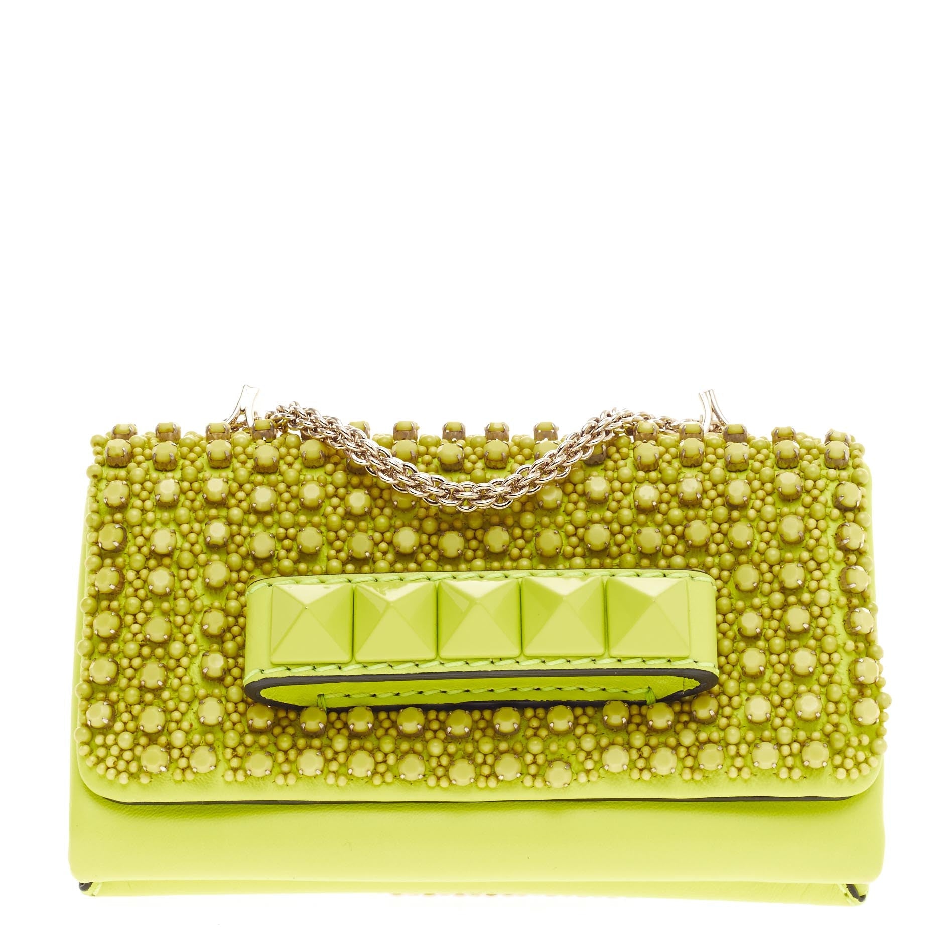 Va Va Voom Clutch Beaded Leather Small