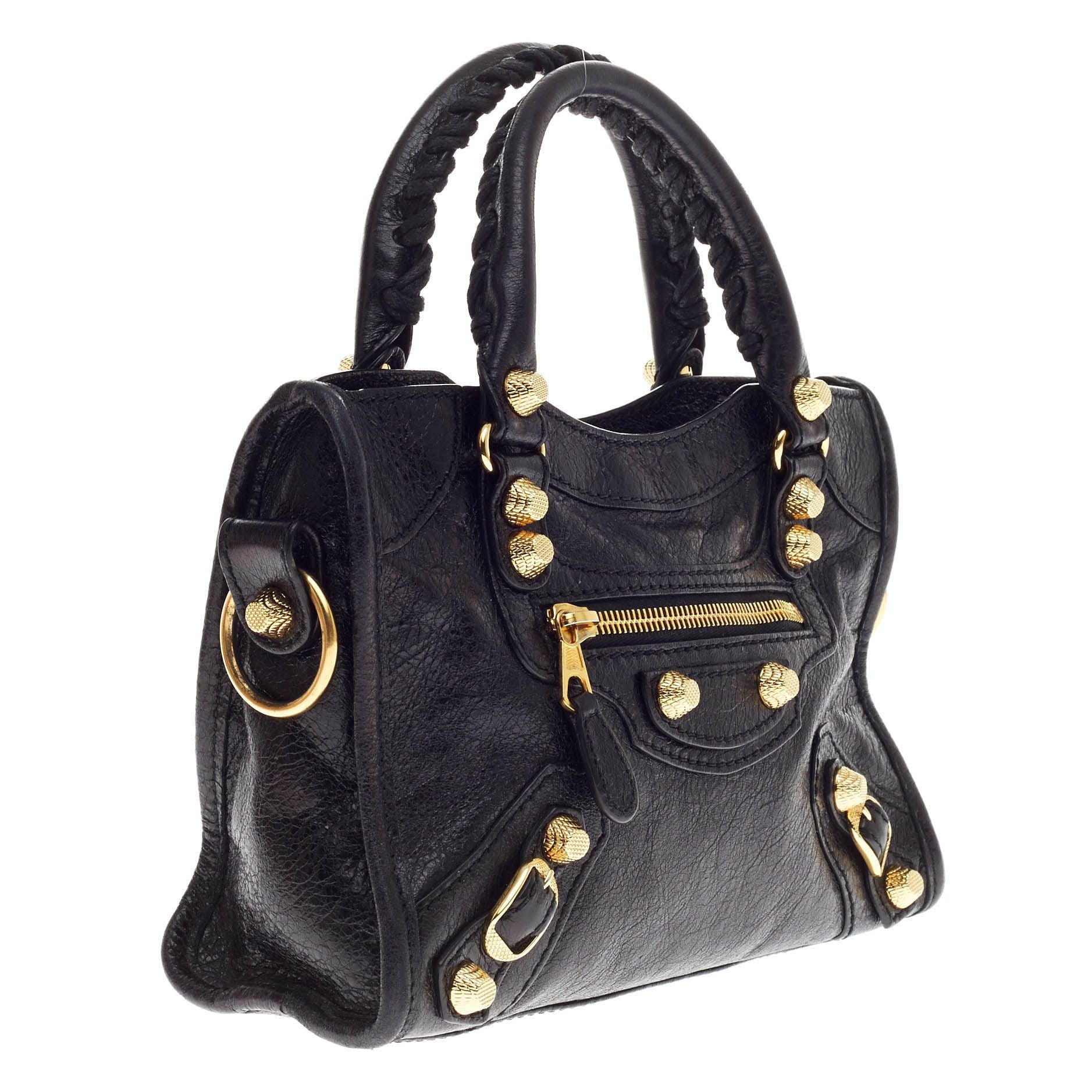 City Giant Studs Handbag Leather Mini