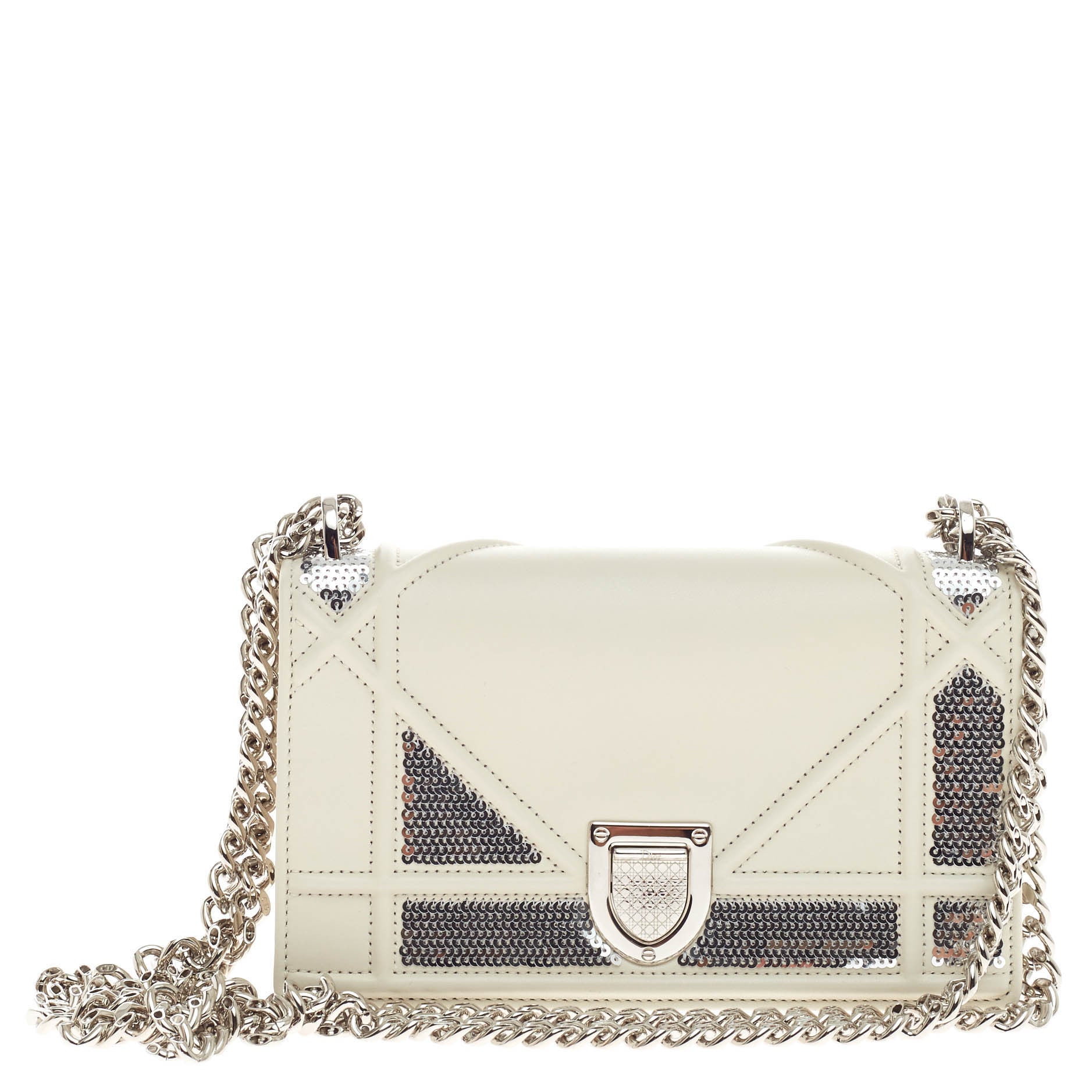 Diorama Flap Bag Sequin Embellished Lambskin Mini