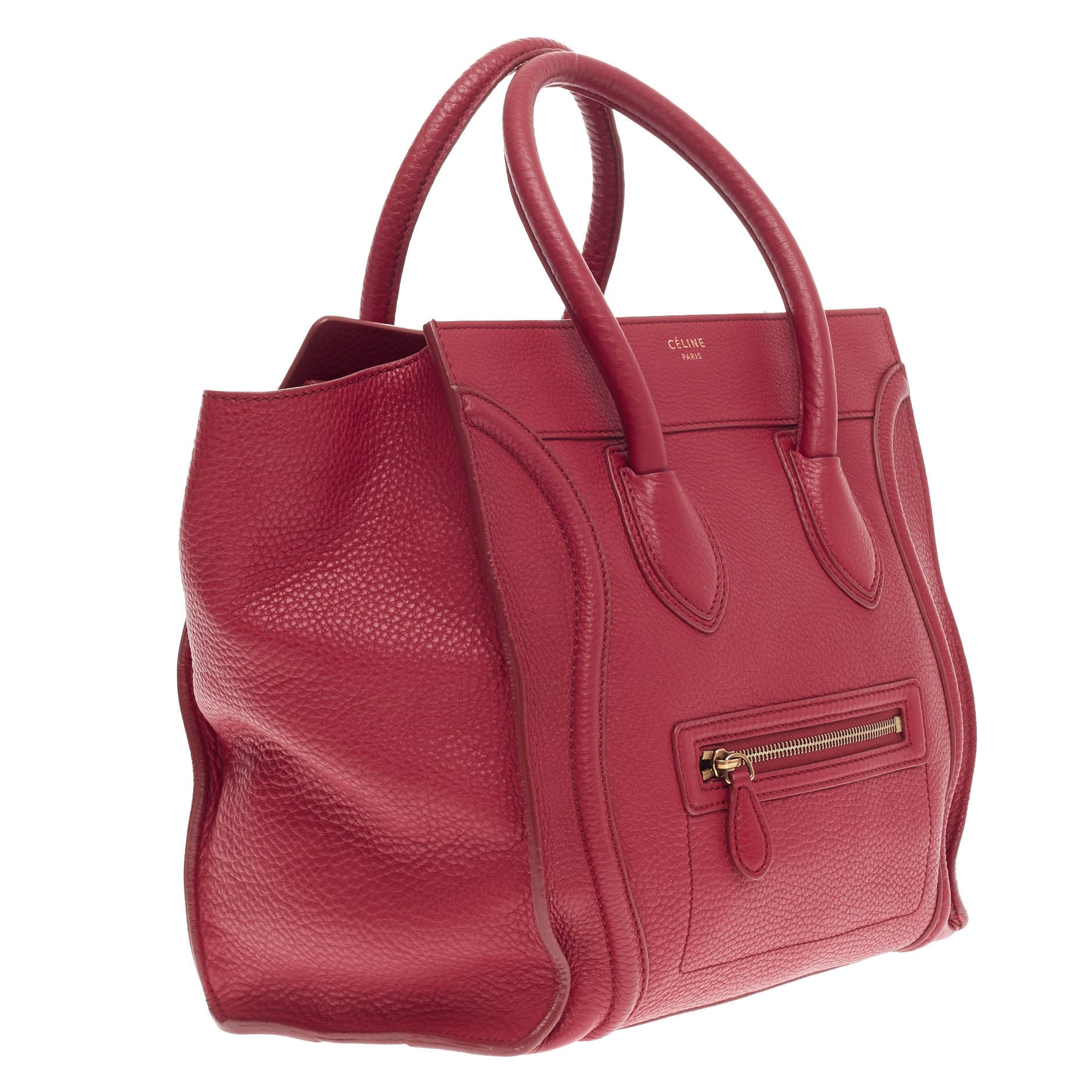 Luggage Handbag Grainy Leather Mini