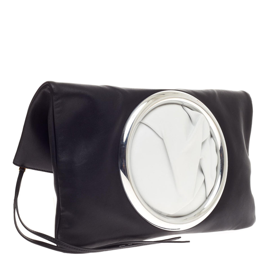 Eyelet Clutch Leather