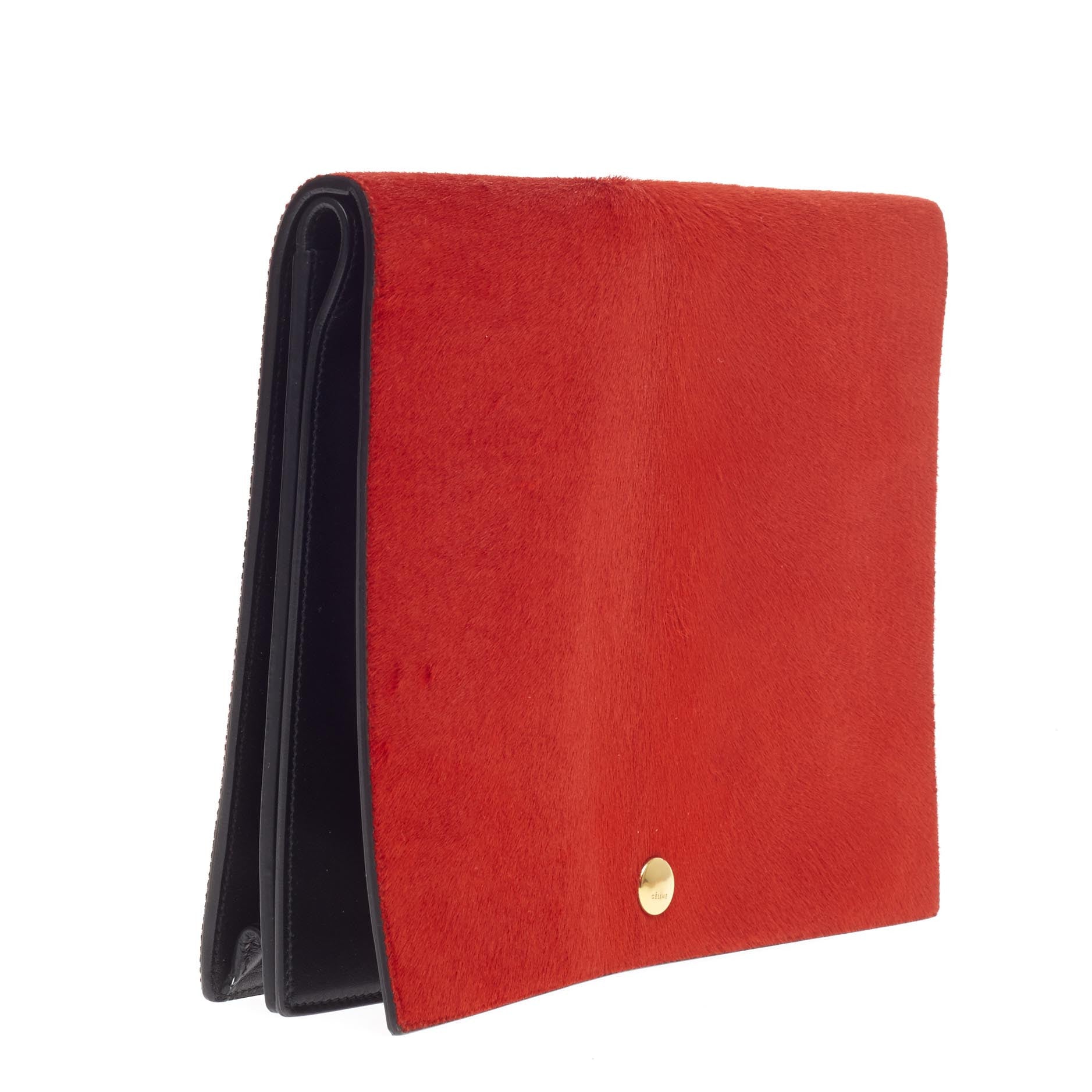 Double Flap Clutch Pony Hair