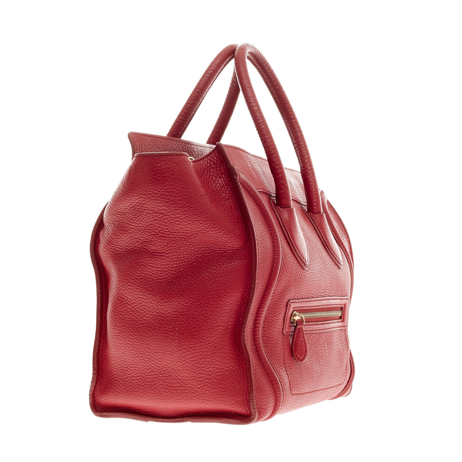 Luggage Handbag Grainy Leather Mini