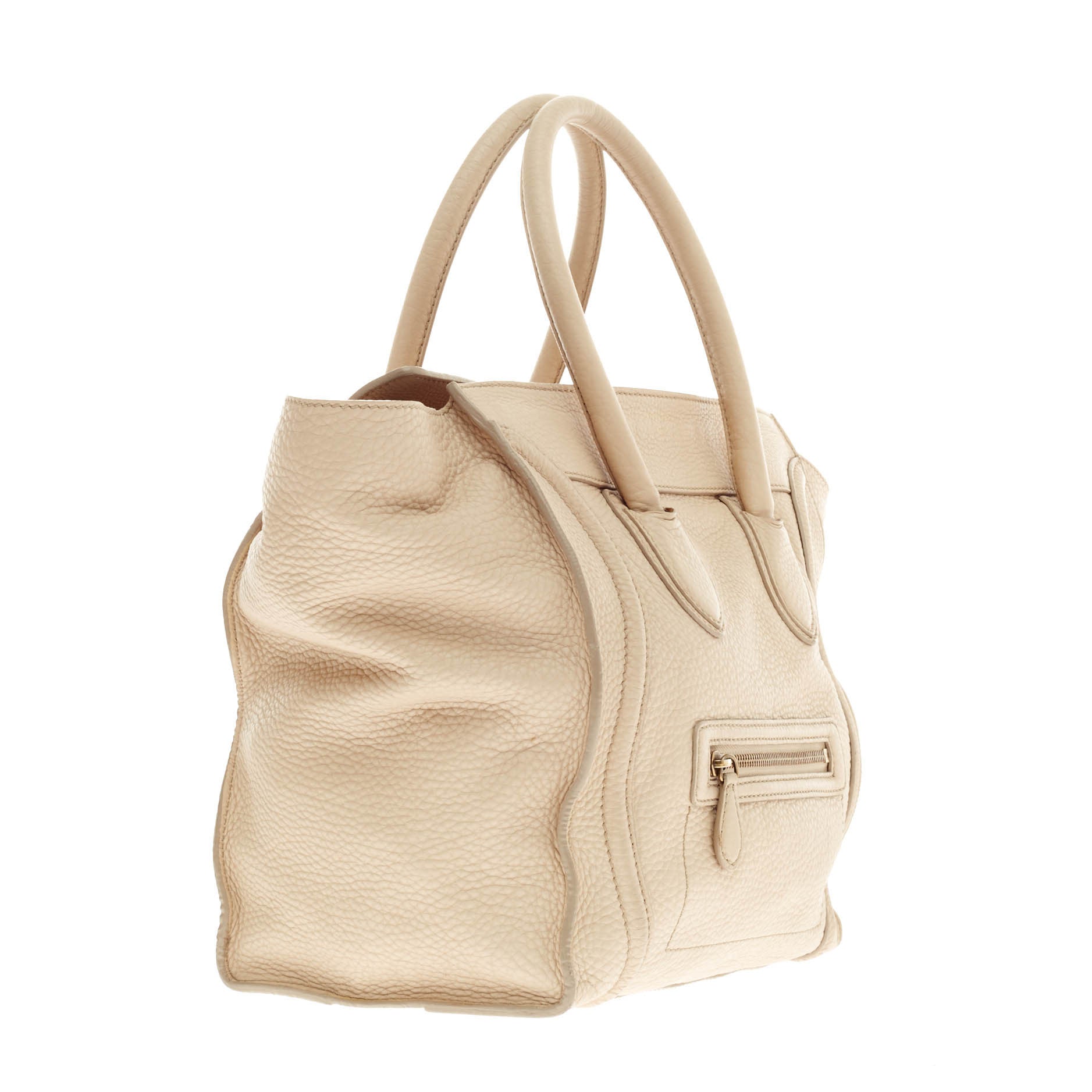 Luggage Handbag Grainy Leather Mini