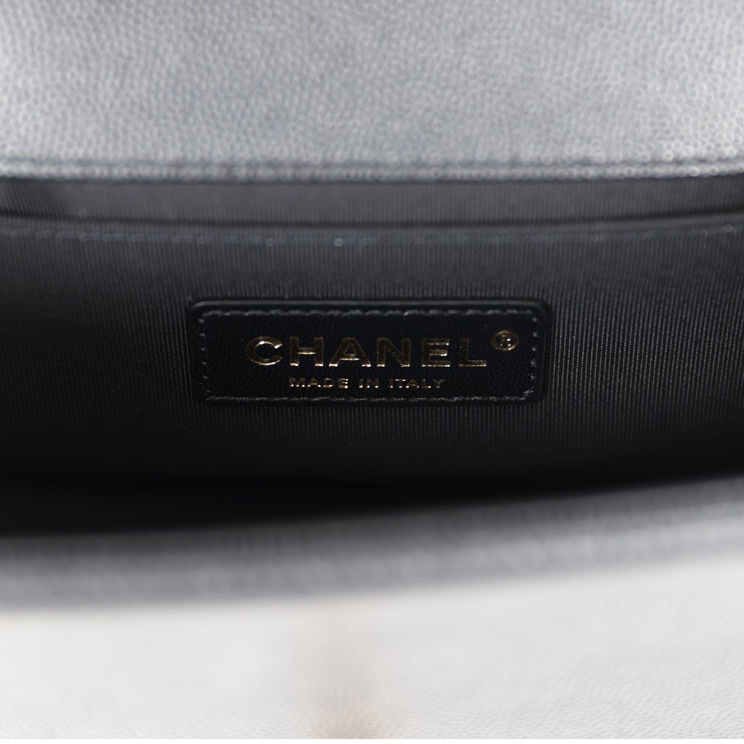 Chanel Small Boy Bag Black Caviar Antique Gold Hardware