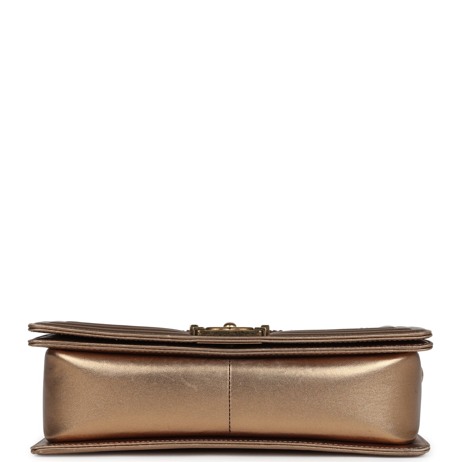 Chanel Medium Boy Bag Metallic Gold Python Antique Gold Hardware