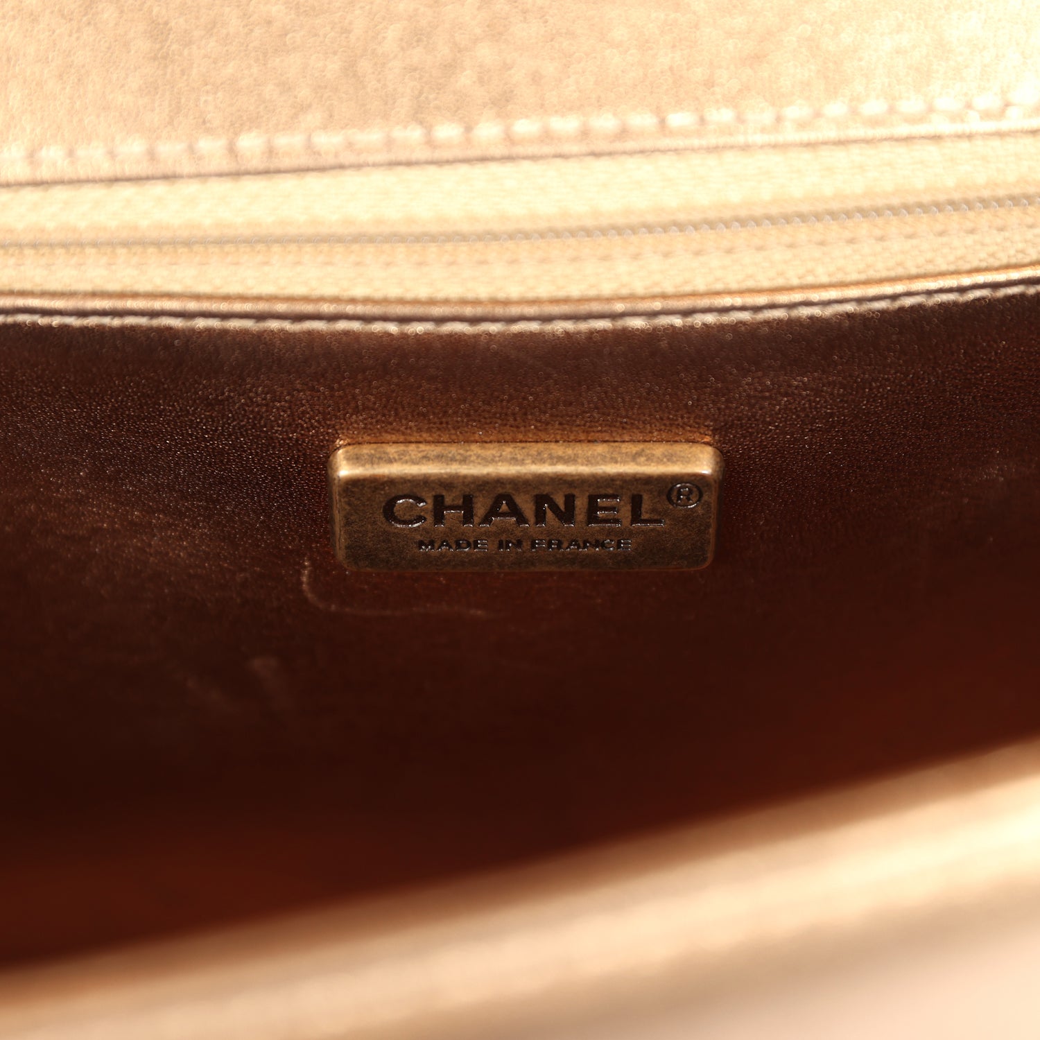 Chanel Medium Boy Bag Metallic Gold Python Antique Gold Hardware