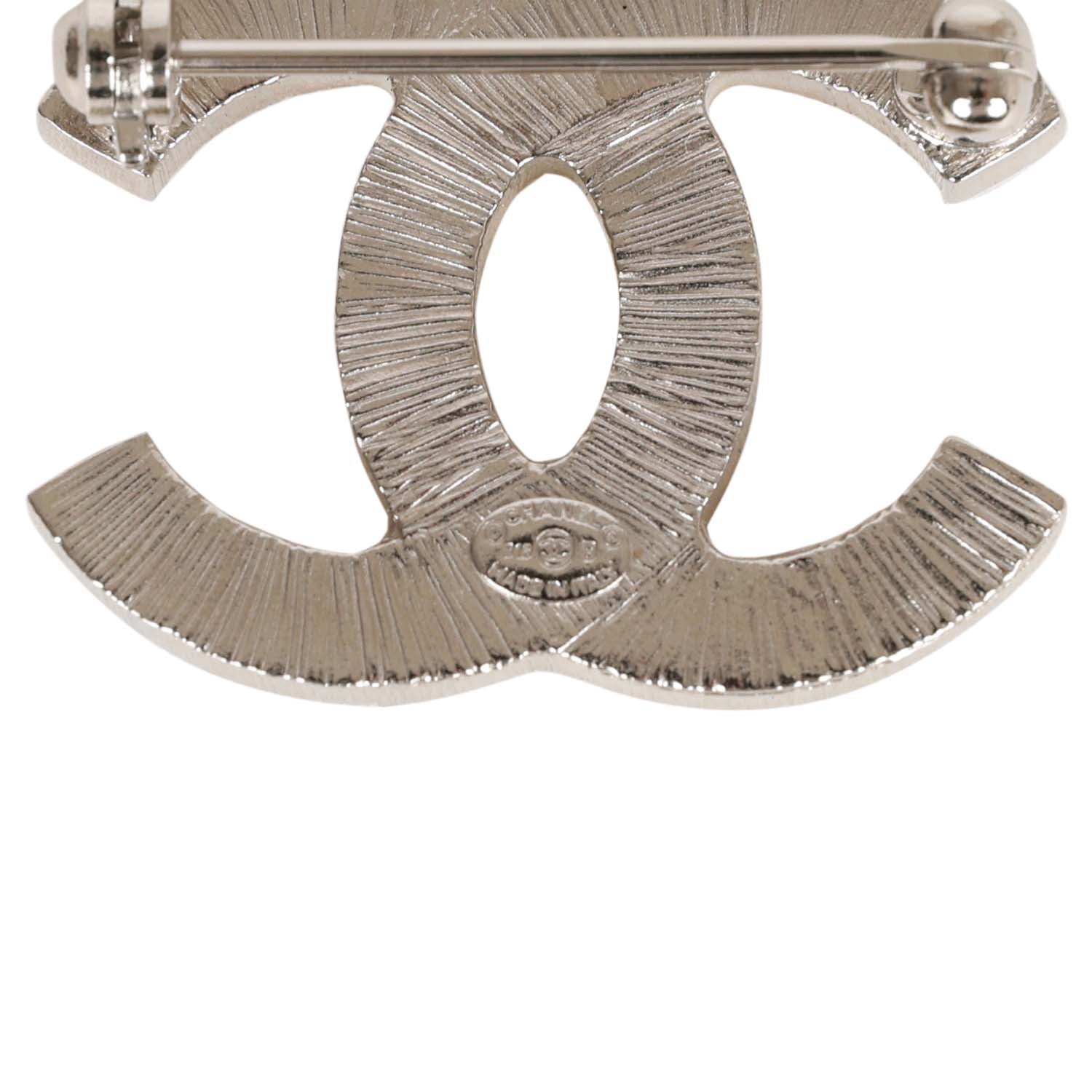 Chanel Crystal CC Brooch