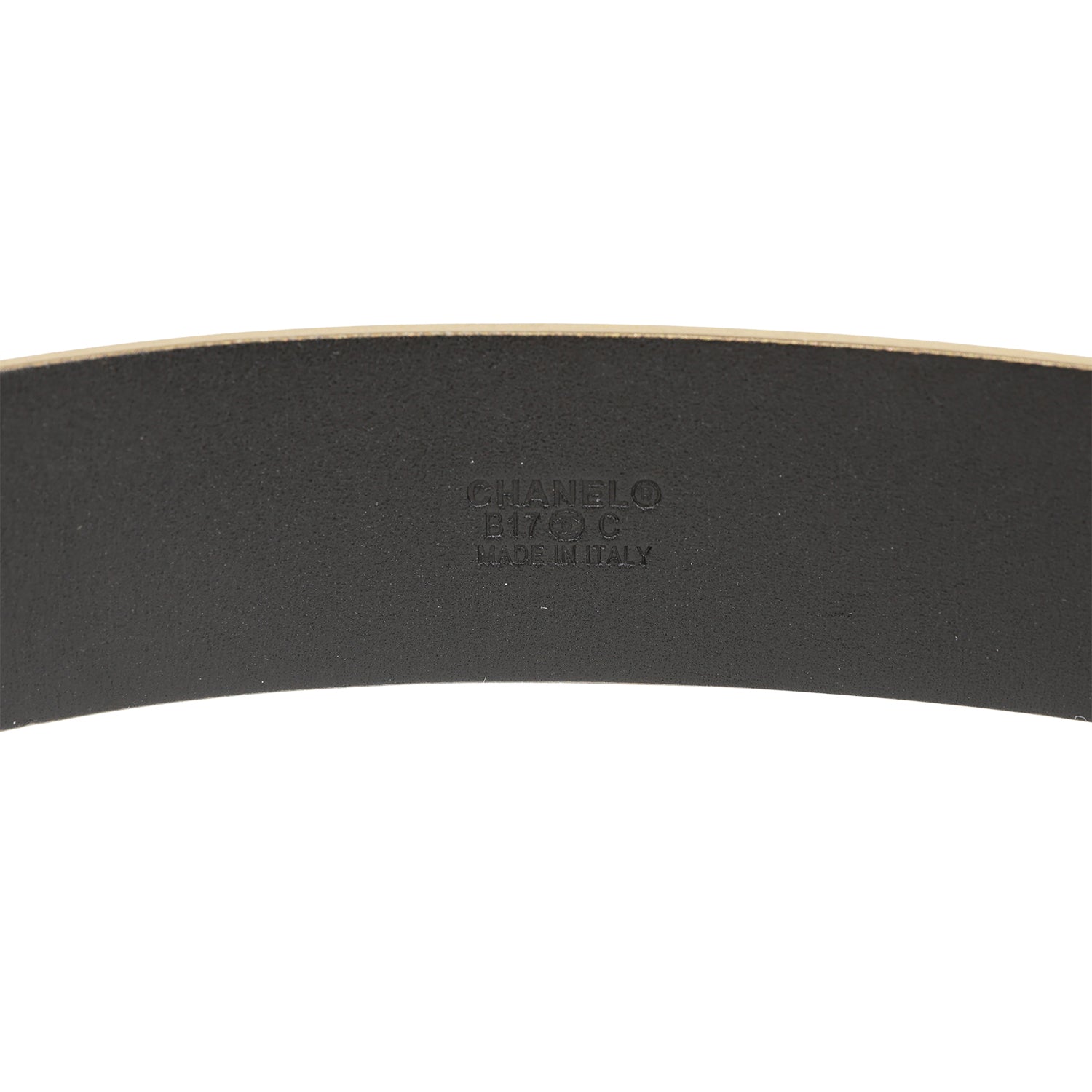 Chanel Dark Gold Metallic Leather Belt 75