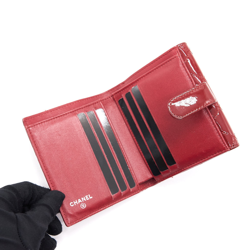 Chanel Patent small Wallet Rouge