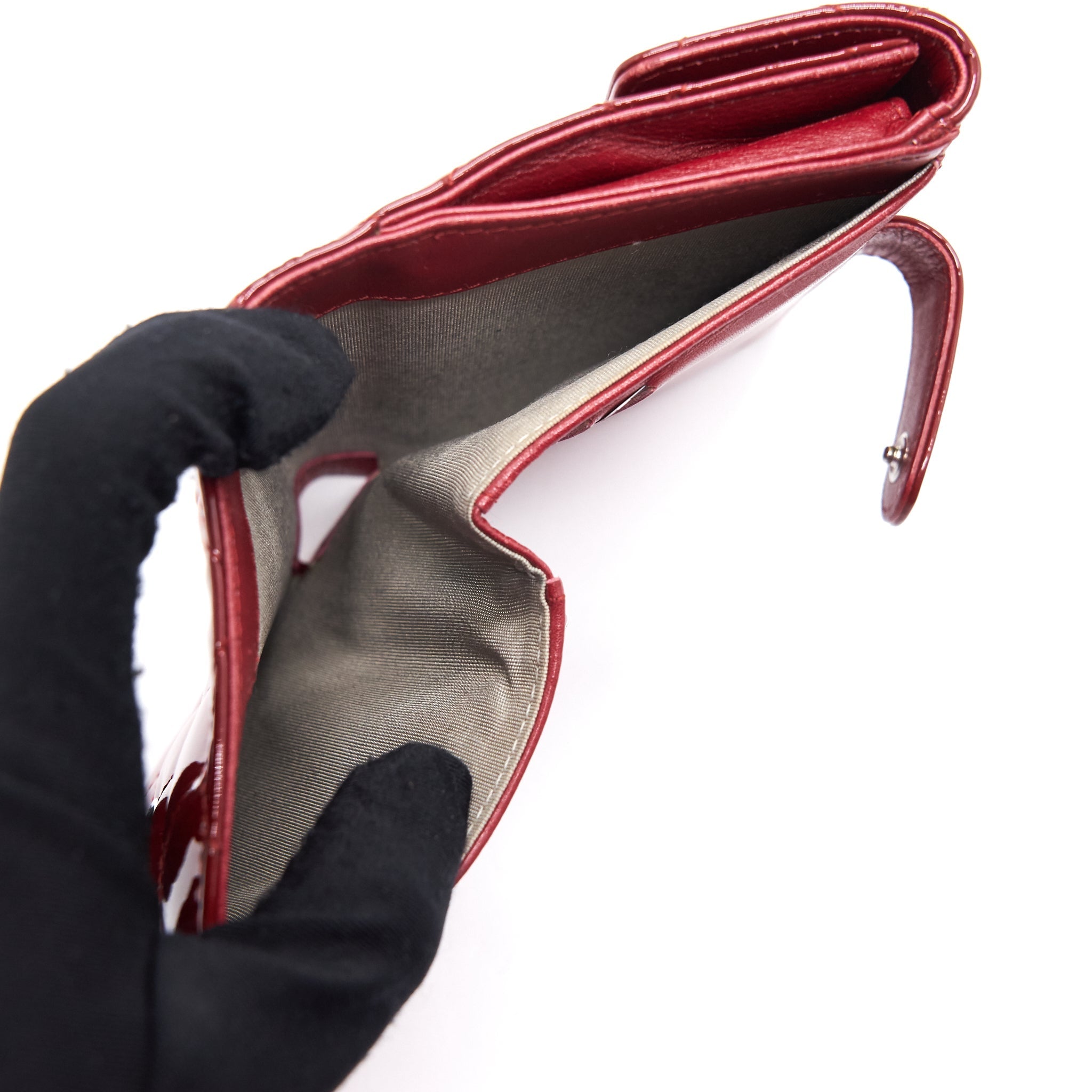 Chanel Patent small Wallet Rouge