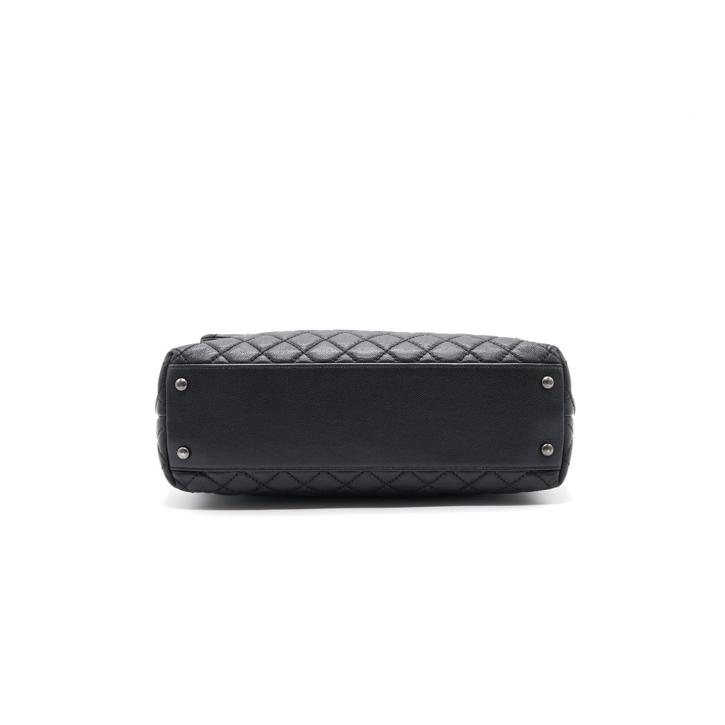 Chanel COCO Handle Flap Bag Large Black