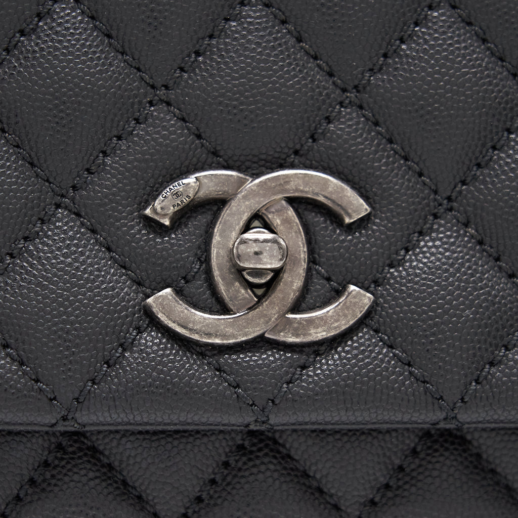 Chanel COCO Handle Flap Bag Large Black