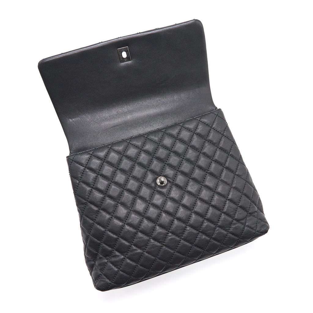 Chanel COCO Handle Flap Bag Large Black