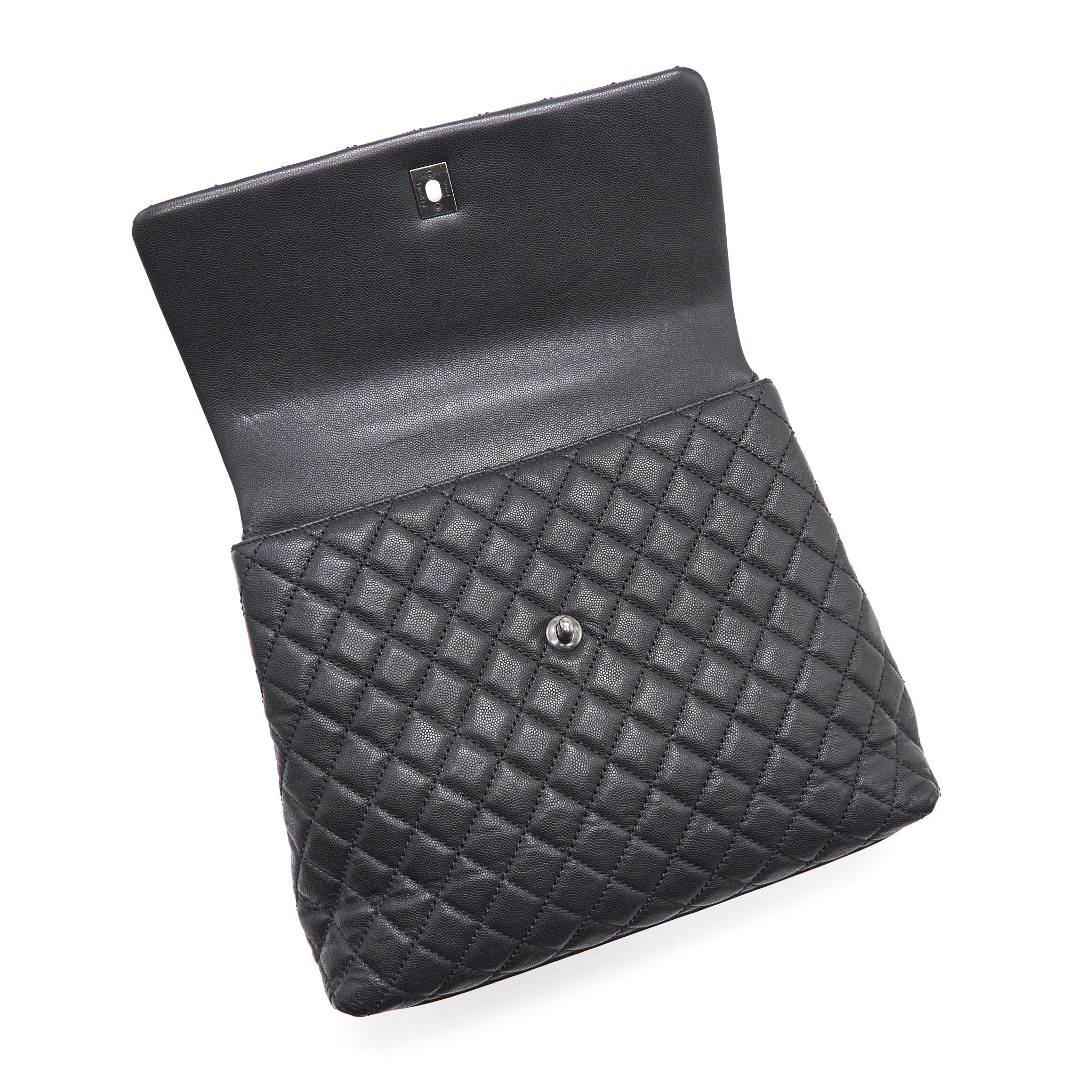 Chanel COCO Handle Flap Bag Large Black