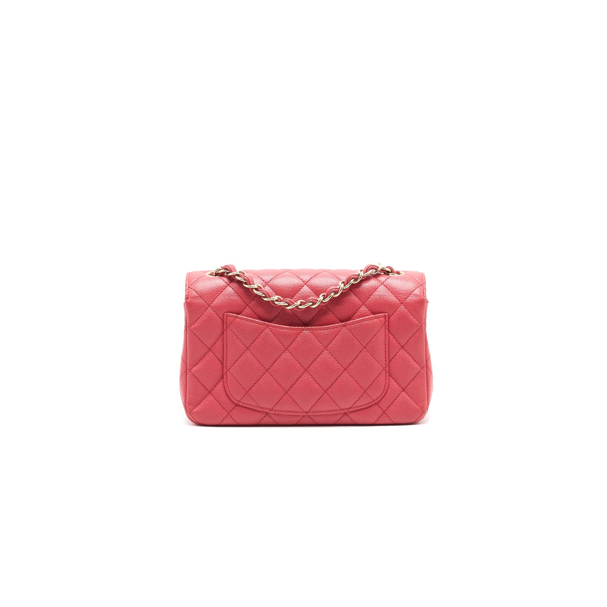 Chanel mini rectangular cavier 17c Coral Pink L