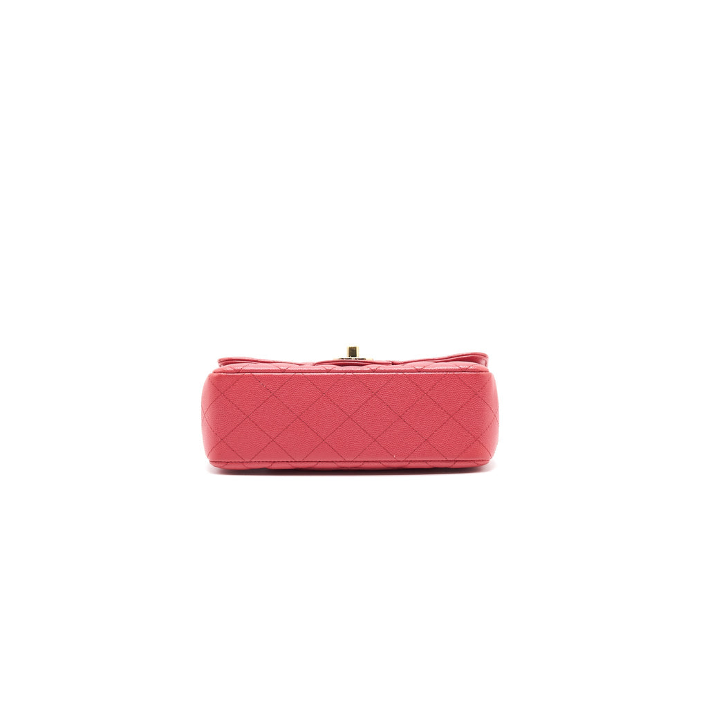 Chanel mini rectangular cavier 17c Coral Pink L