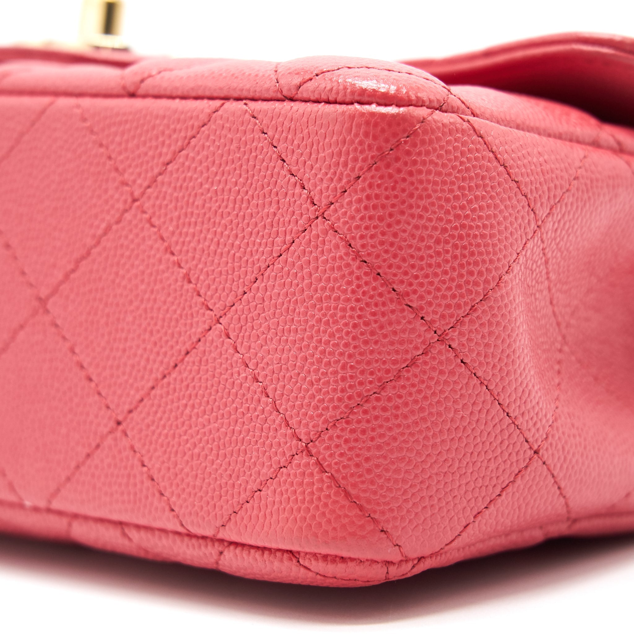 Chanel mini rectangular cavier 17c Coral Pink L