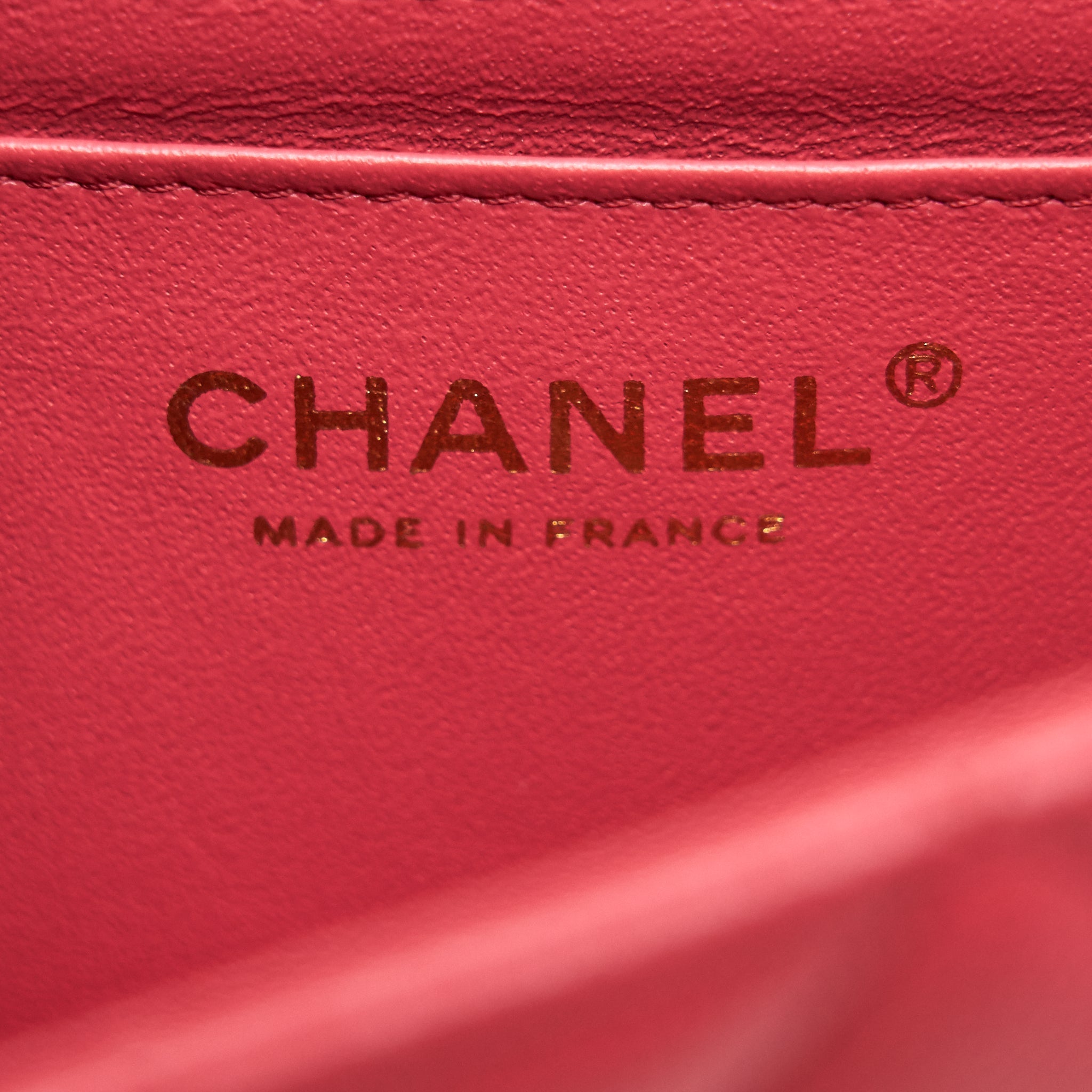 Chanel mini rectangular cavier 17c Coral Pink L