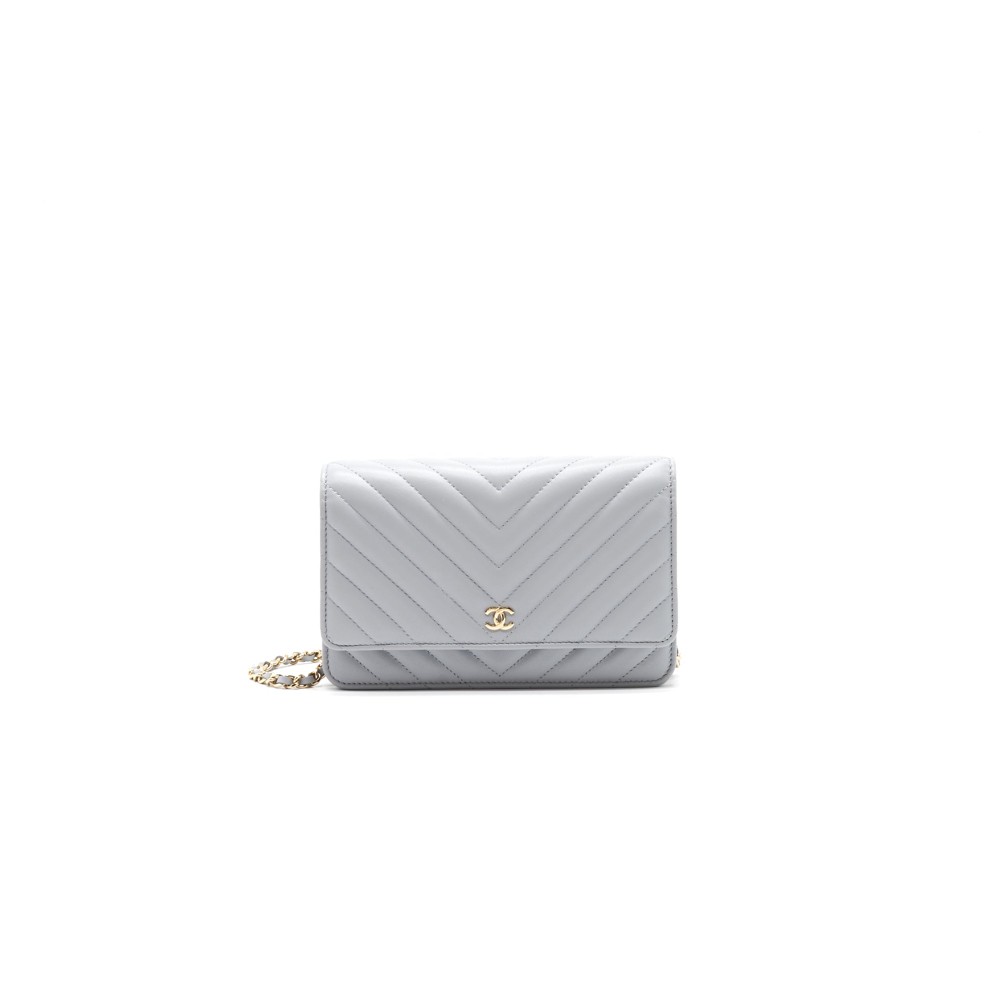 Chanel Wallet On Chain 20c Light Grey L