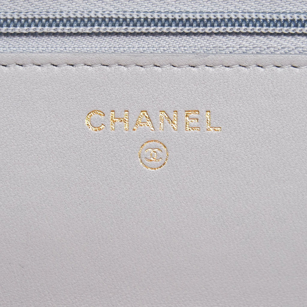 Chanel Wallet On Chain 20c Light Grey L