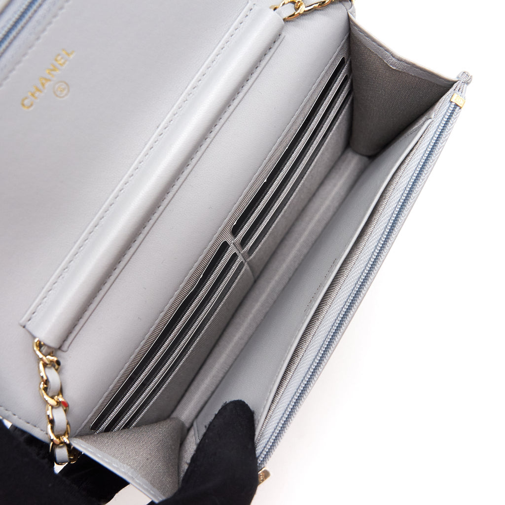Chanel Wallet On Chain 20c Light Grey L