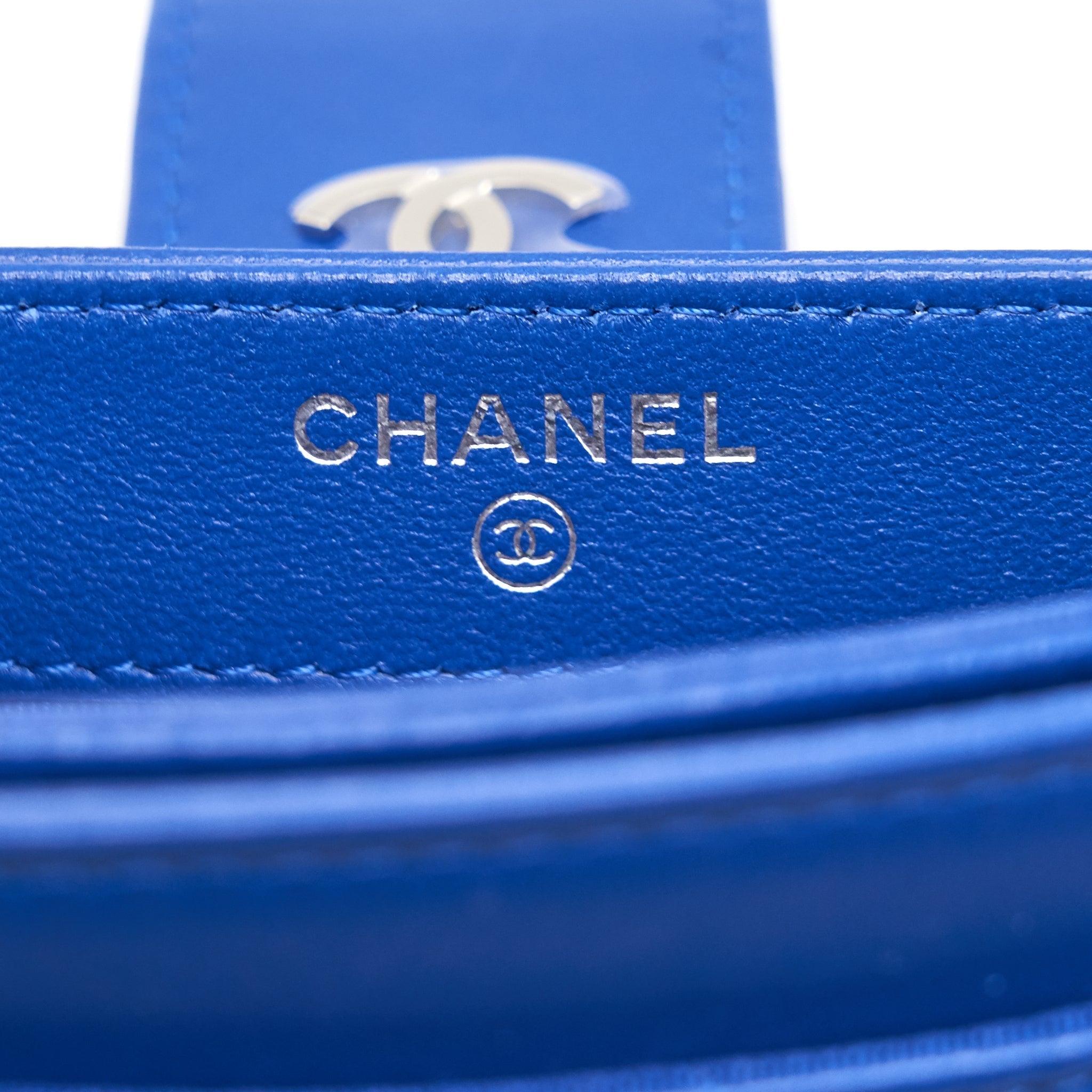 Chanel Classic Pouch Blue