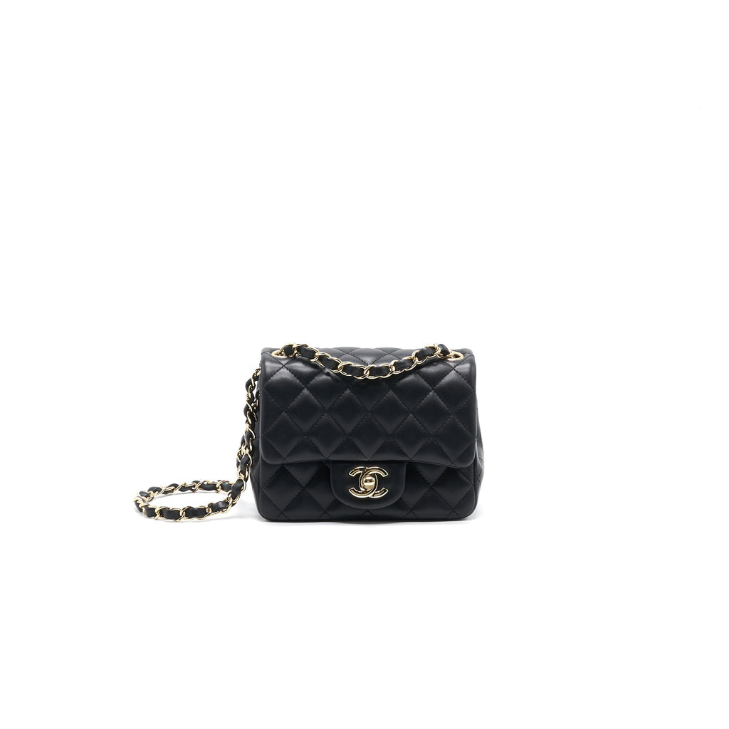 Chanel Mini Square Lambskin Black L