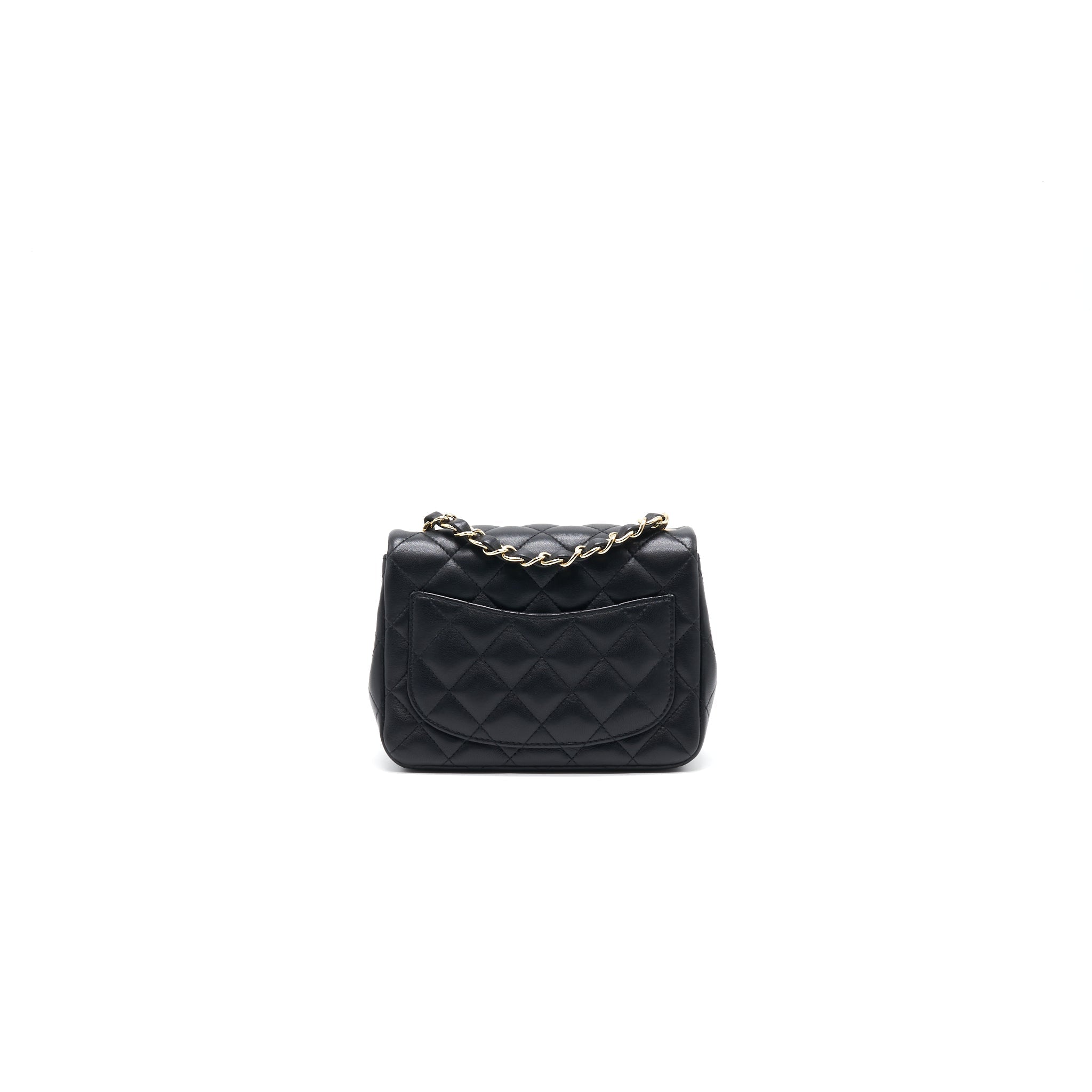 Chanel Mini Square Lambskin Black L