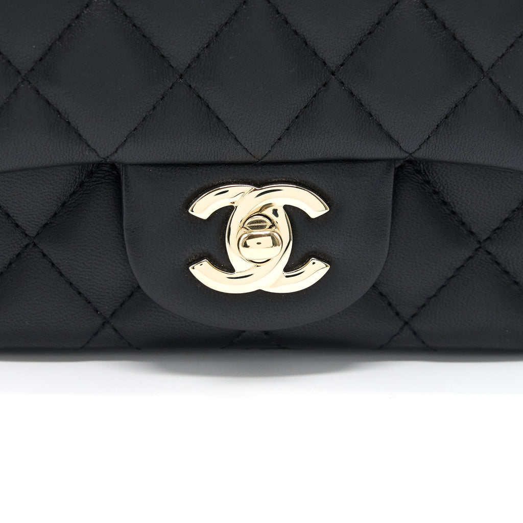 Chanel Mini Square Lambskin Black L