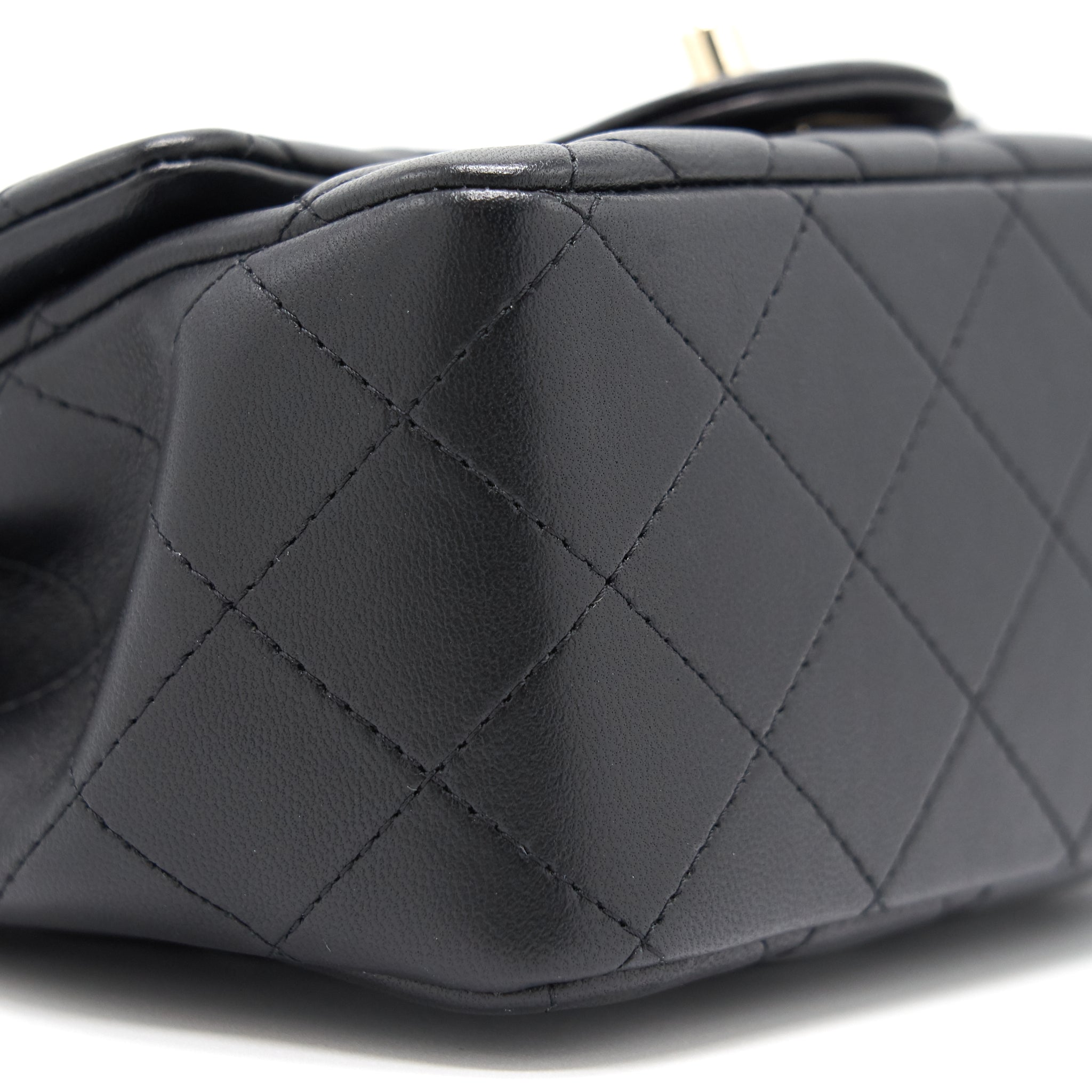 Chanel Mini Square Lambskin Black L