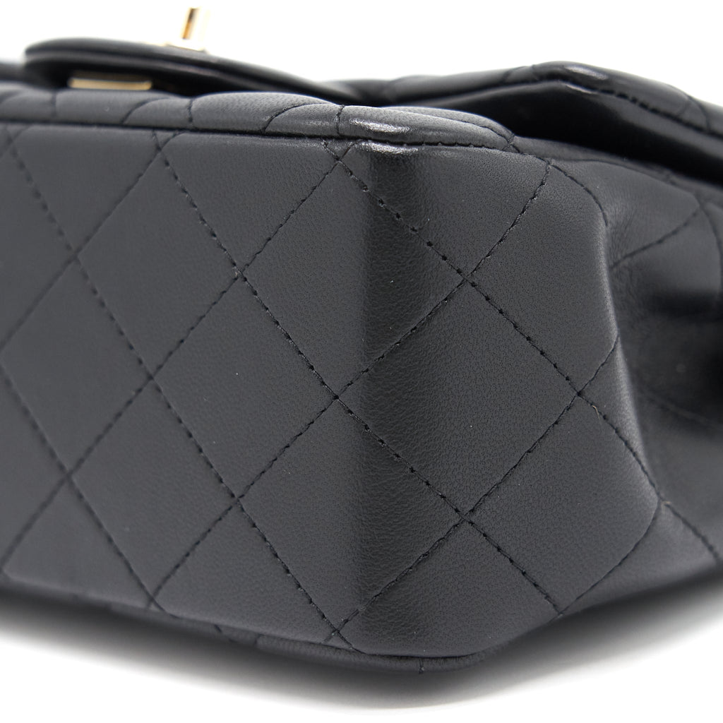 Chanel Mini Square Lambskin Black L