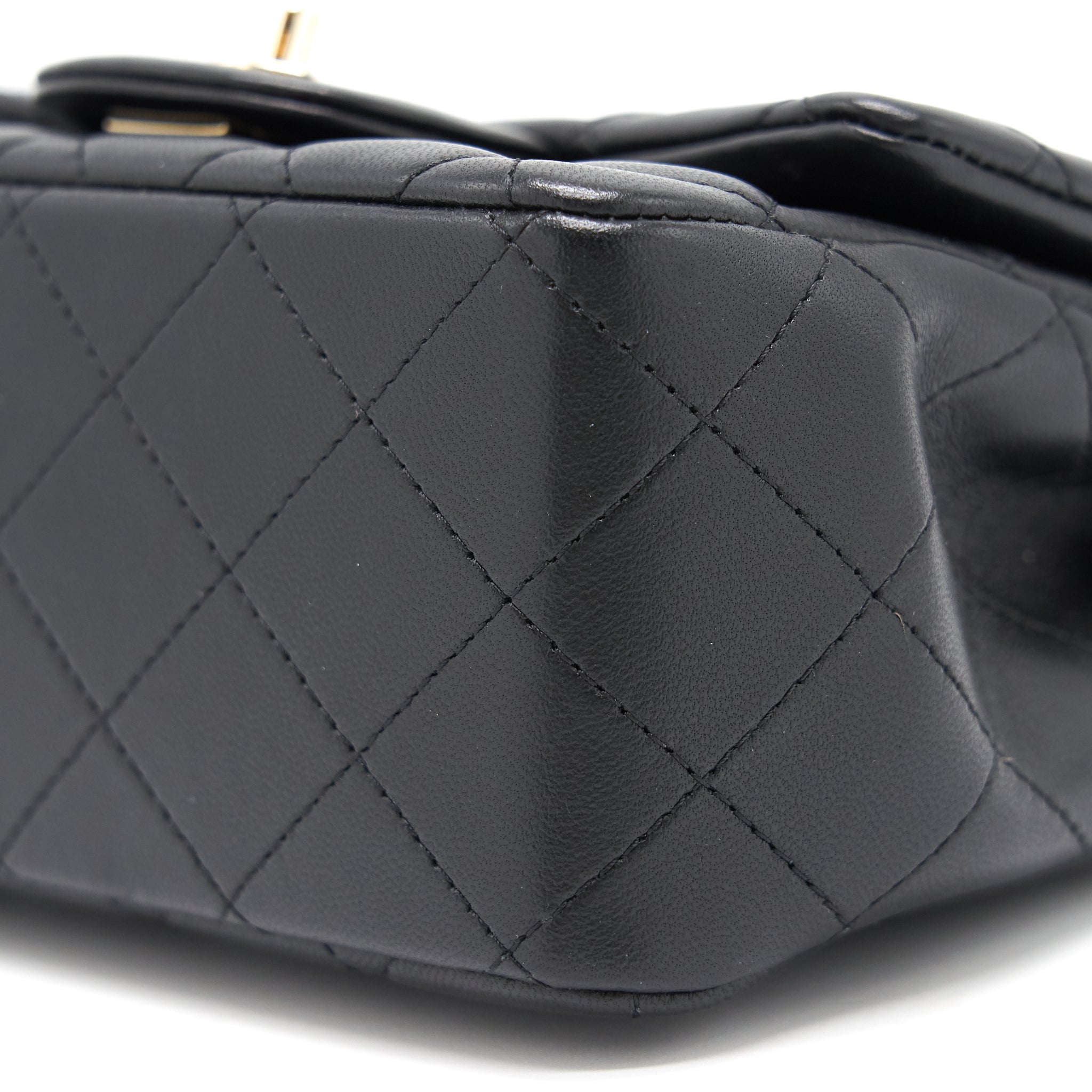 Chanel Mini Square Lambskin Black L