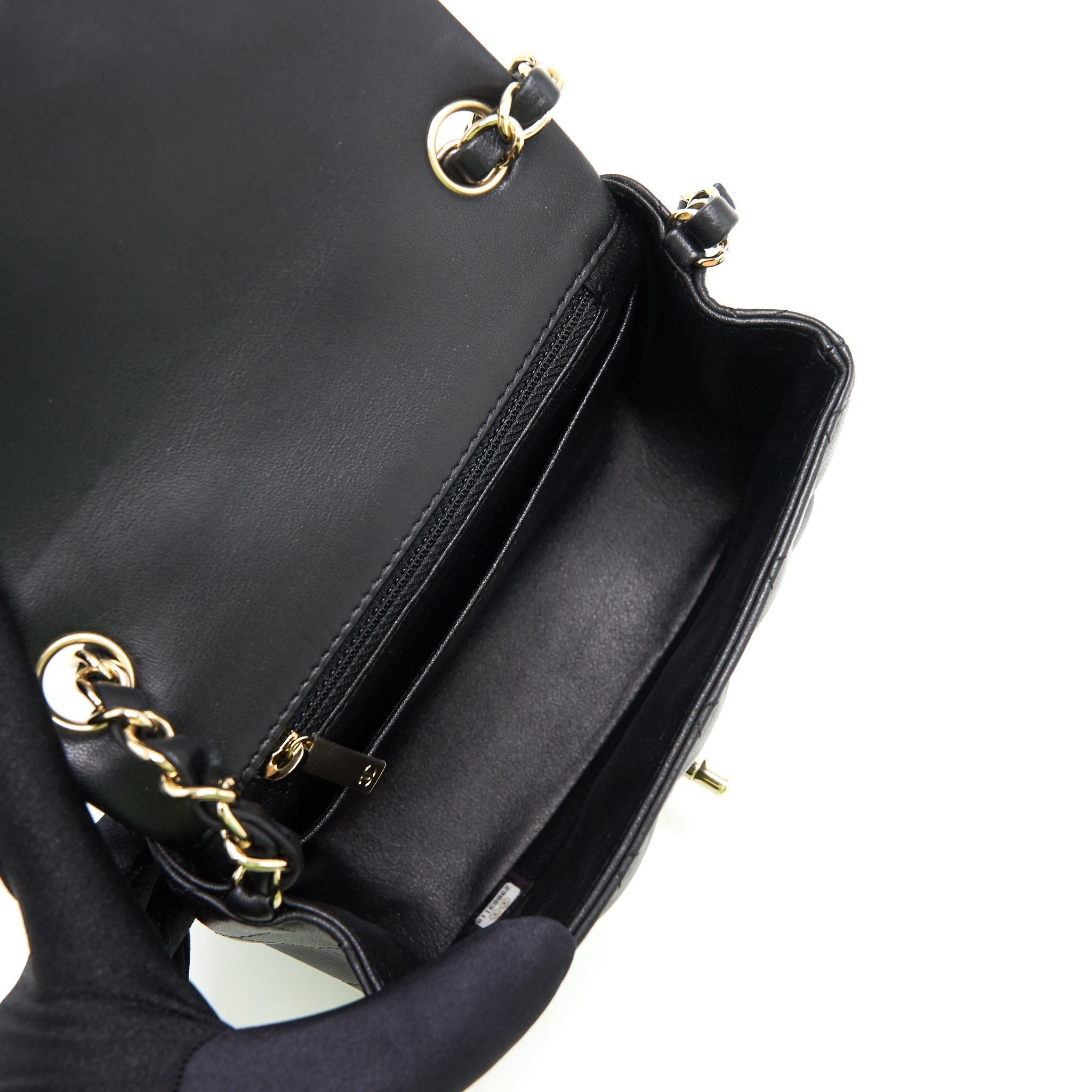 Chanel Mini Square Lambskin Black L