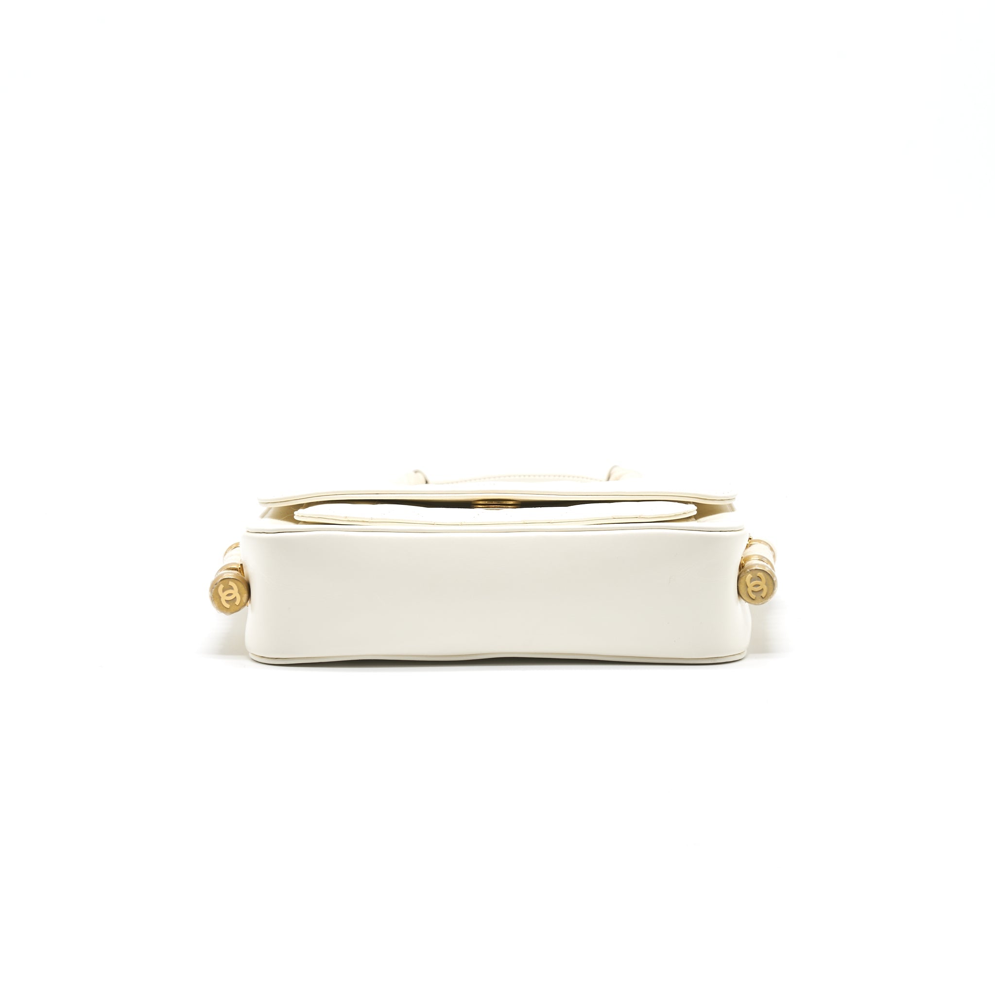 Chanel CC Leather Flap Bag White