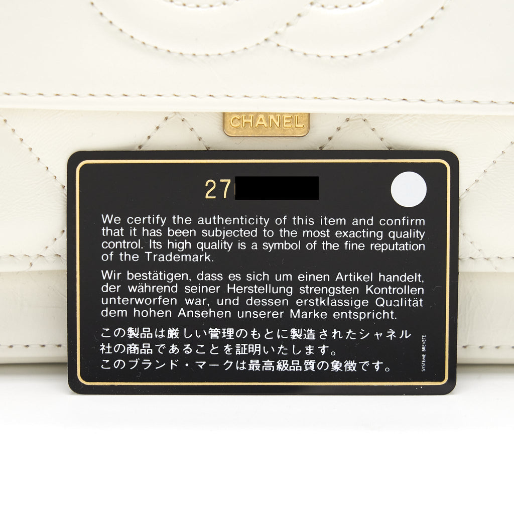 Chanel CC Leather Flap Bag White