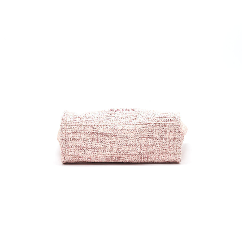 Chanel Deauville PM Tote Bag Canvas Pink